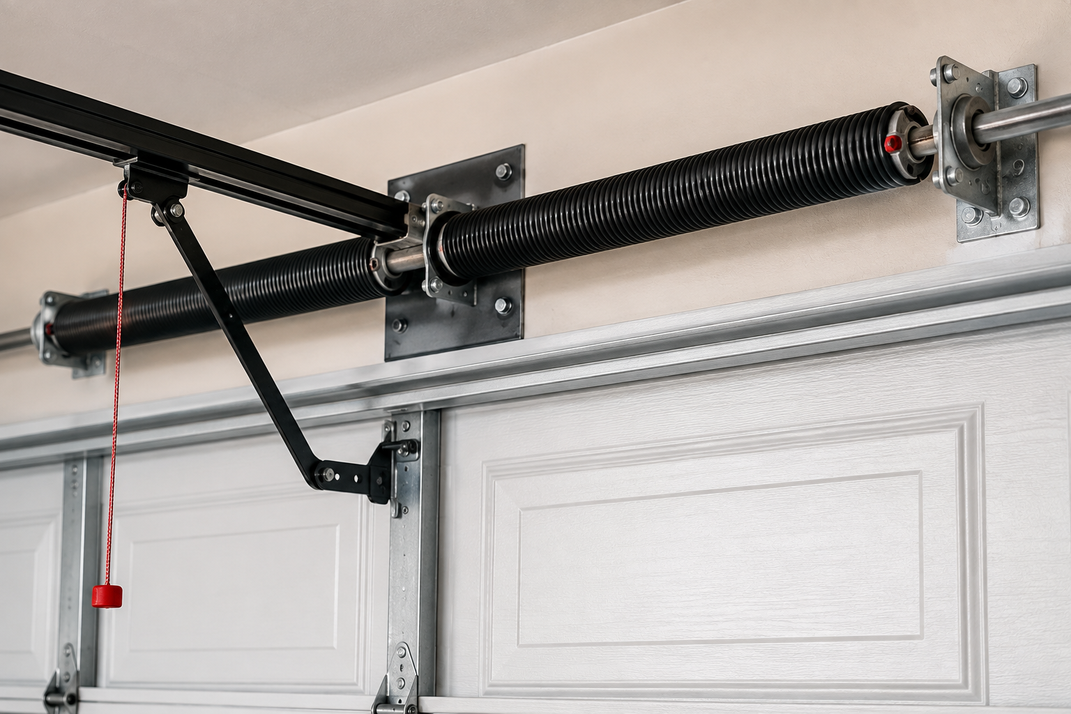 Garage door after repair