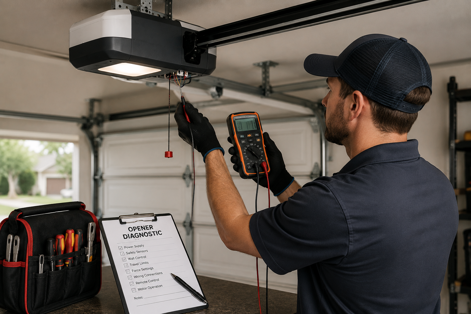 Garage door opener diagnostic service in Baytown TX